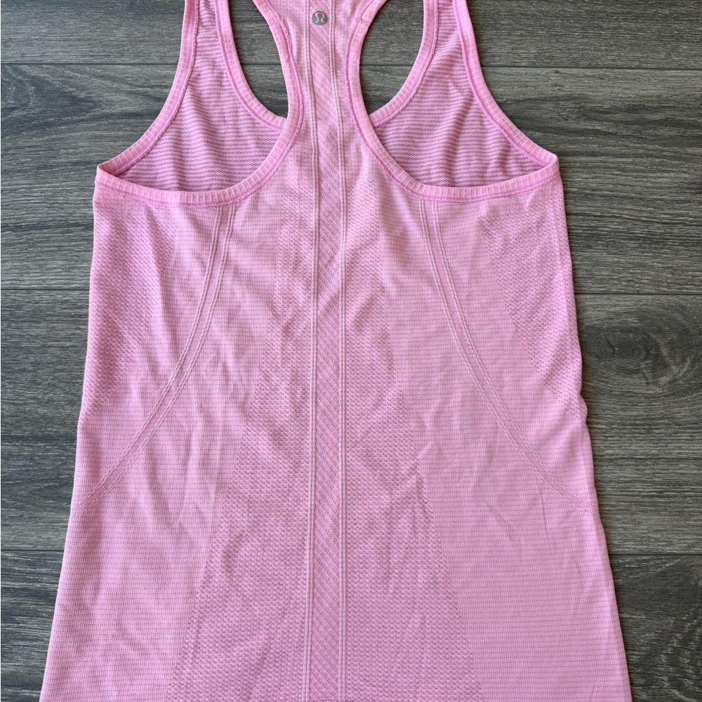 Lululemon Pink Racerback Mesh Tank Top - Picture 2 of 6